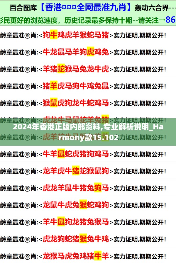 2024年香港正版内部资料,专业解析说明_Harmony款15.102