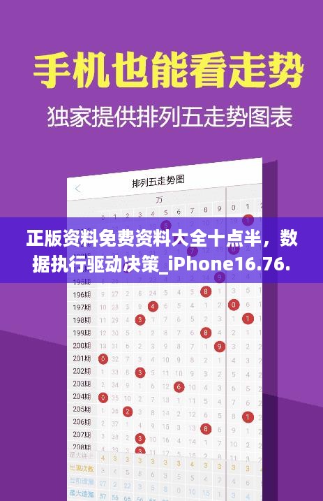 正版资料免费资料大全十点半，数据执行驱动决策_iPhone16.76.42