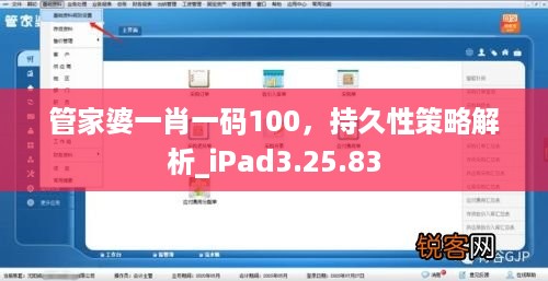 管家婆一肖一码100，持久性策略解析_iPad3.25.83