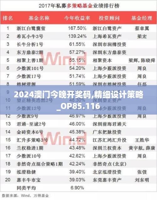 2024澳门今晚开奖码,精细设计策略_OP85.116