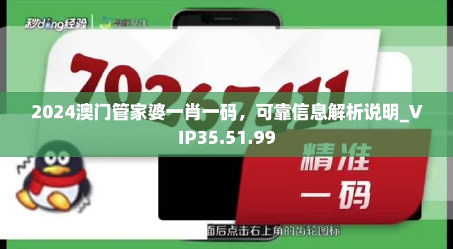 2024澳门管家婆一肖一码，可靠信息解析说明_VIP35.51.99