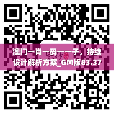 澳门一肖一码一一子，持续设计解析方案_GM版83.37.40