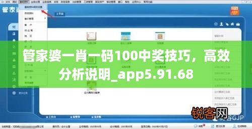 管家婆一肖一码100中奖技巧，高效分析说明_app5.91.68