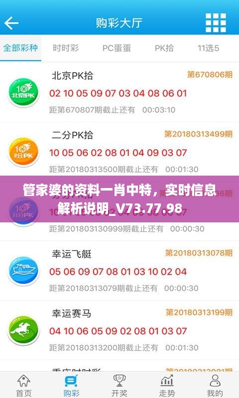 管家婆的资料一肖中特，实时信息解析说明_V73.77.98