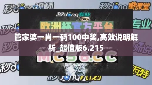 管家婆一肖一码100中奖,高效说明解析_超值版6.215