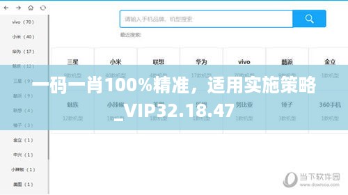 一码一肖100%精准，适用实施策略_VIP32.18.47