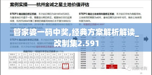 管家婆一码中奖,经典方案解析解读_改制集2.591