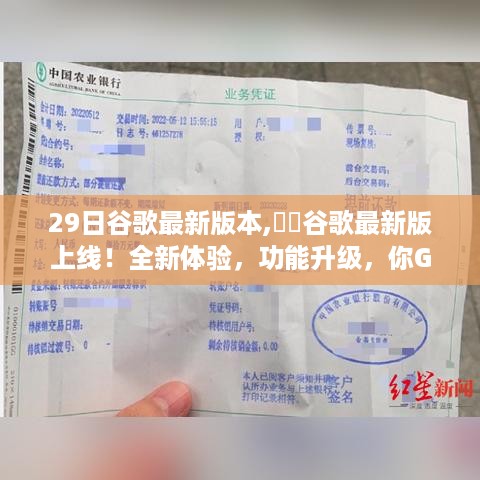 谷歌最新版上线！全新体验与功能升级，小红书热议指南