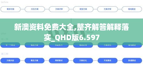 新澳资料免费大全,整齐解答解释落实_QHD版6.597