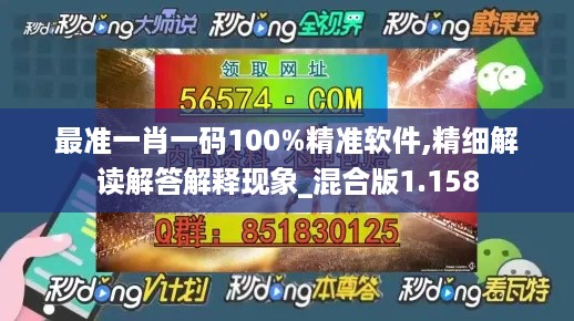 最准一肖一码100%精准软件,精细解读解答解释现象_混合版1.158