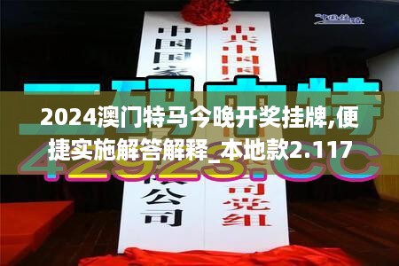 2024澳门特马今晚开奖挂牌,便捷实施解答解释_本地款2.117