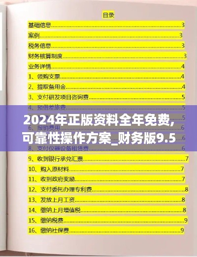 2024年正版资料全年免费,可靠性操作方案_财务版9.559