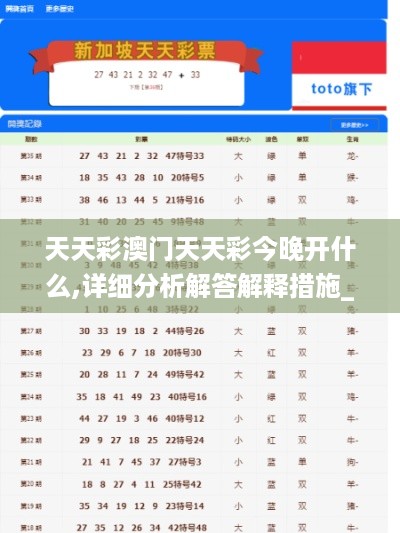 天天彩澳门天天彩今晚开什么,详细分析解答解释措施_升级版3.938