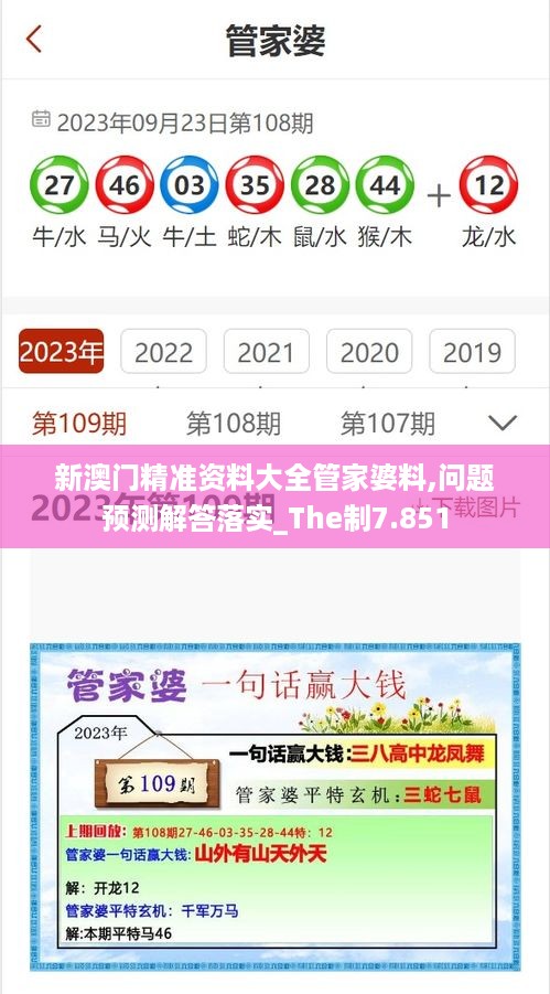 新澳门精准资料大全管家婆料,问题预测解答落实_The制7.851