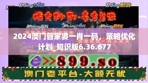 2024澳门管家婆一肖一码，策略优化计划_知识版6.36.677