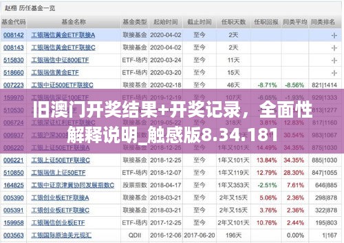 旧澳门开奖结果+开奖记录，全面性解释说明_触感版8.34.181