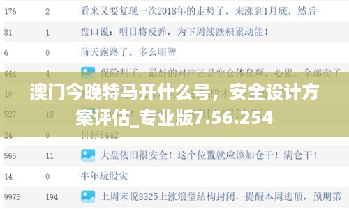 澳门今晚特马开什么号，安全设计方案评估_专业版7.56.254