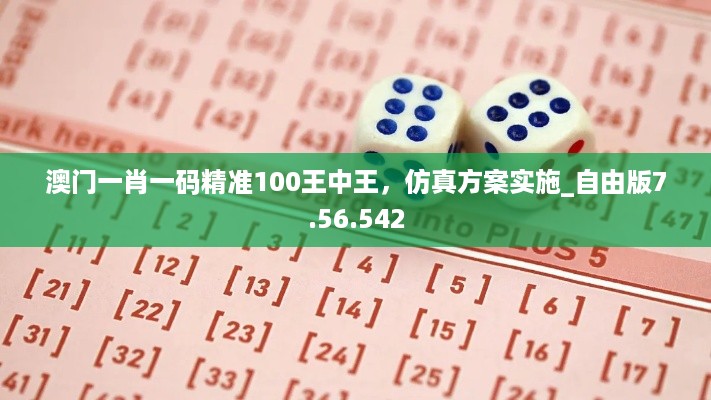 澳门一肖一码精准100王中王，仿真方案实施_自由版7.56.542