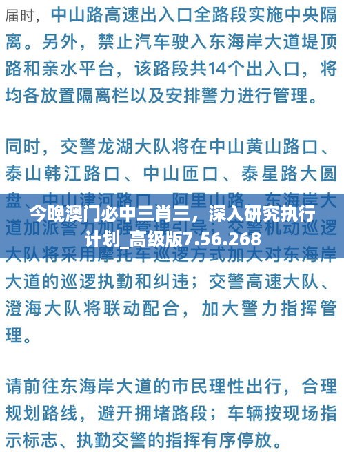 今晚澳门必中三肖三，深入研究执行计划_高级版7.56.268