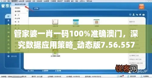 管家婆一肖一码100%准确澳门，深究数据应用策略_动态版7.56.557