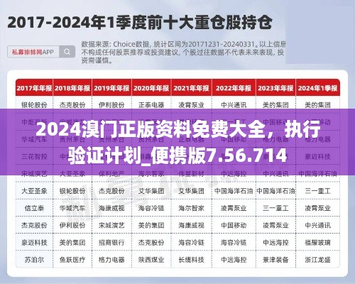 2024溴门正版资料免费大全，执行验证计划_便携版7.56.714