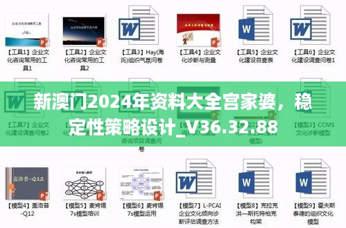 新澳门2024年资料大全宫家婆，稳定性策略设计_V36.32.88