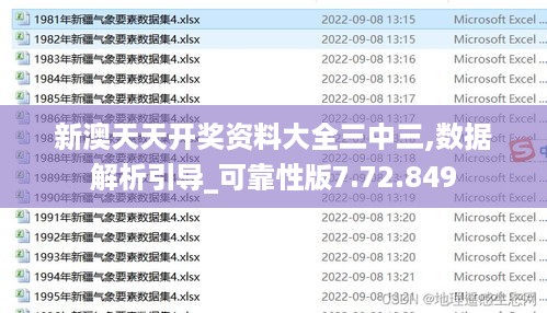 新澳天天开奖资料大全三中三,数据解析引导_可靠性版7.72.849