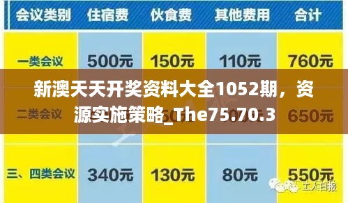 新澳天天开奖资料大全1052期，资源实施策略_The75.70.3