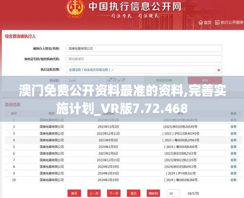 澳门免费公开资料最准的资料,完善实施计划_VR版7.72.468