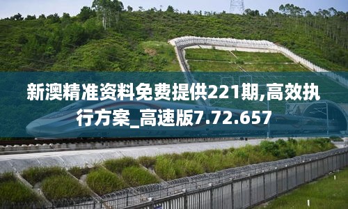 新澳精准资料免费提供221期,高效执行方案_高速版7.72.657