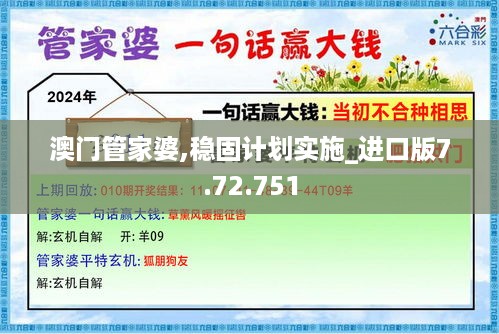 澳门管家婆,稳固计划实施_进口版7.72.751