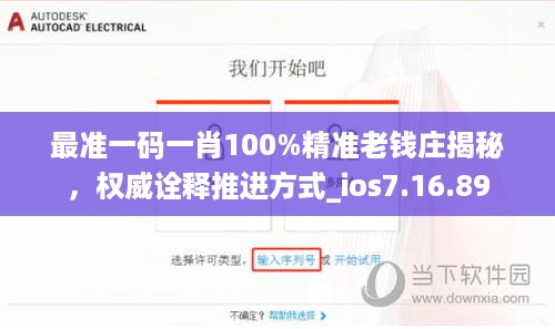 最准一码一肖100%精准老钱庄揭秘，权威诠释推进方式_ios7.16.89