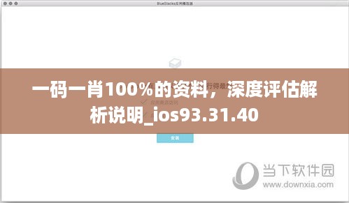 一码一肖100%的资料，深度评估解析说明_ios93.31.40