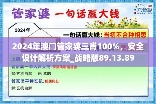 2024年澳门管家婆三肖100%，安全设计解析方案_战略版89.13.89