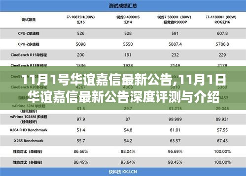 华谊嘉信最新公告深度评测与介绍，11月1日最新动态解析