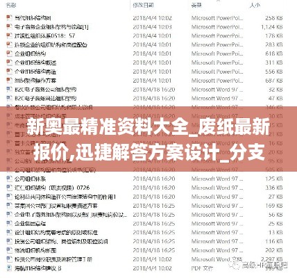 新奥最精准资料大全_废纸最新报价,迅捷解答方案设计_分支策略7.38.22