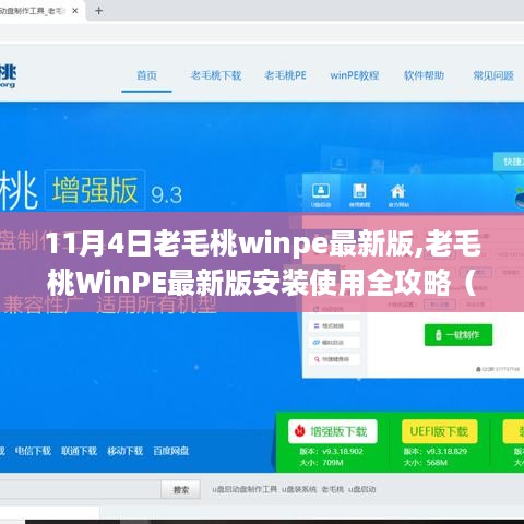 老毛桃WinPE最新版安装使用全攻略，初学者与进阶用户适用指南（11月4日更新）