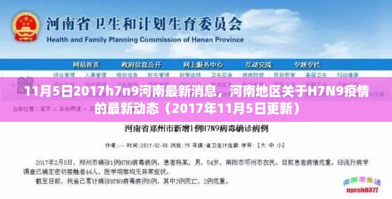 河南地区关于H7N9疫情最新动态（截至2017年11月5日）