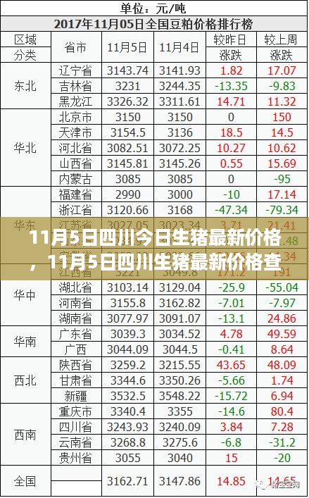 11月5日四川生猪最新价格全面解析与查询指南