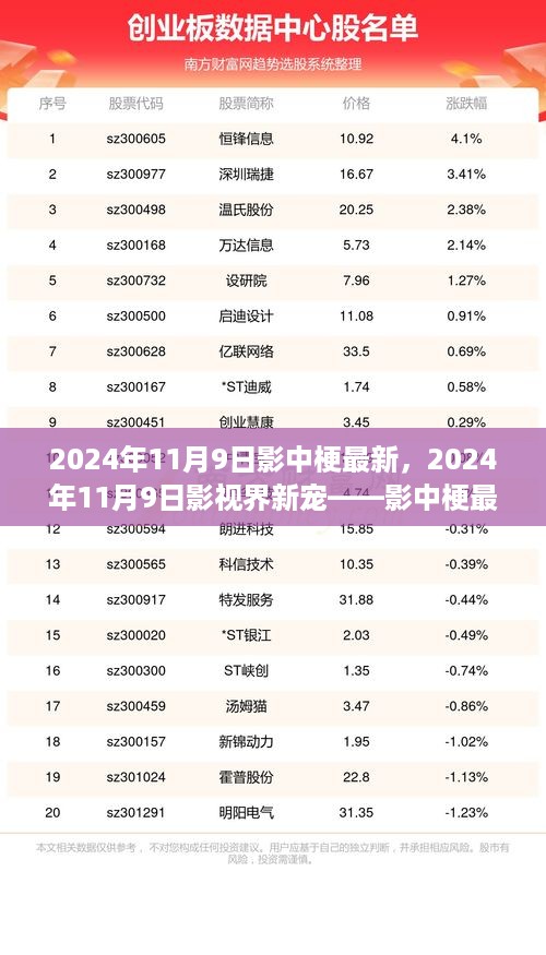 影中梗最新盘点，影视界新宠，2024年11月9日热门影视推荐