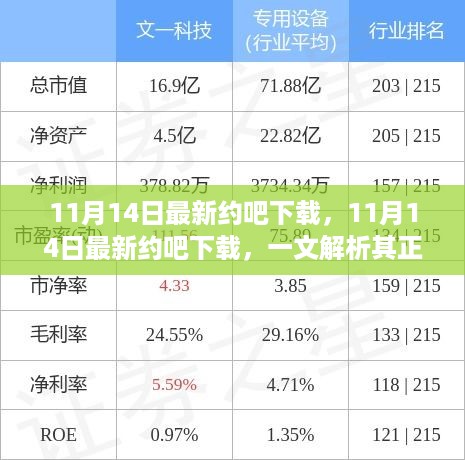 11月14日最新约吧下载解析，正反观点与个人立场一览