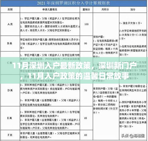 深圳入户最新政策解读，温馨故事中的新门户篇章（11月版）