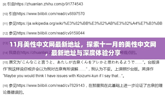 11月美性中文网最新地址，探索十一月的美性中文网，最新地址与深度体验分享