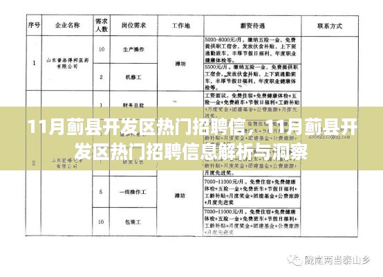 11月蓟县开发区热门招聘信息解析与洞察，探寻职场新机遇