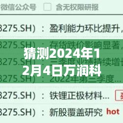 探寻万润科技未来趋势，回顾过去，展望热门消息2024年12月4日揭秘