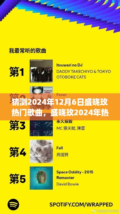 盛晓玫2024年热门歌曲猜想，潮流趋势与音乐展望的展望报告