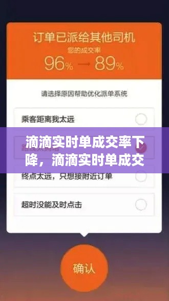 滴滴实时单成交率下滑，探究原因与应对策略