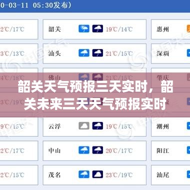 韶关未来三天天气预报实时解析及气象观察报告