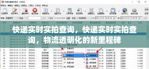快递实时实拍查询，物流透明化的新里程碑