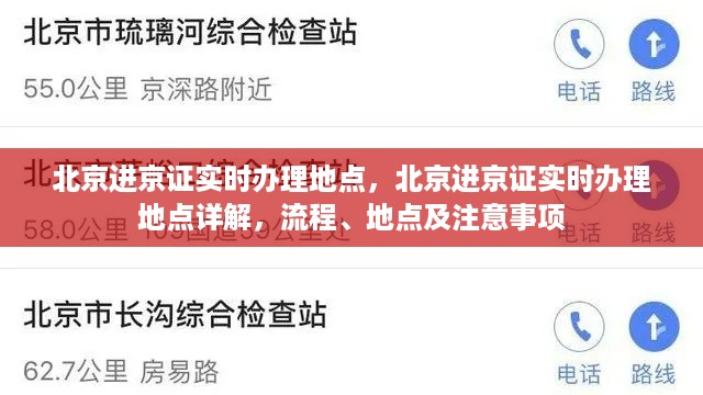 北京进京证实时办理指南，流程、地点、注意事项详解